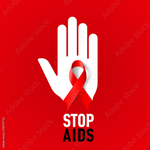 Vector: Stop AIDS sign. Stop AIDS sign.