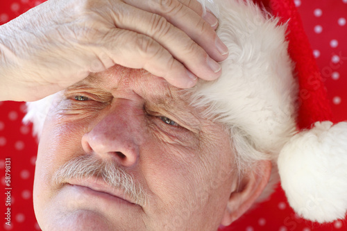 Photo: Santa has a bad headache Santa has a bad headache