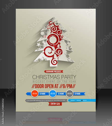 Vector: Vector Christmas Flyer Magazine Cover & Poster Template Vector Christmas Flyer Magazine Cover & Poster Template