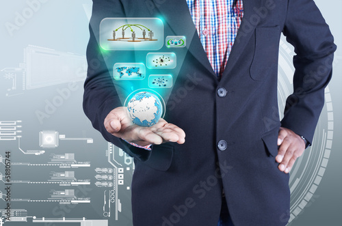 Photo: Social media, social network concept Social media, social network concept