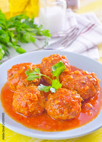 Photo: meat ball with tomato sauce meat ball with tomato sauce