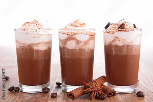Photo: coffee or chocoate with cream coffee or chocoate with cream