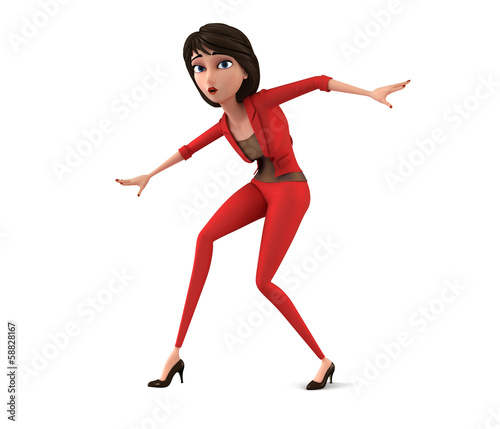 Illustration: Confused Businesswoman Confused Businesswoman