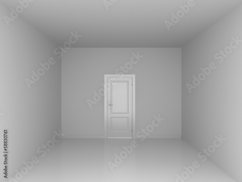 Photo: the door in empty room the door in empty room