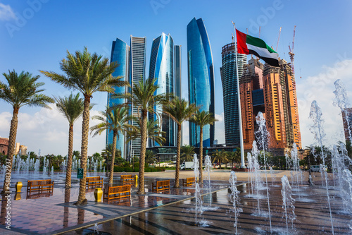 Photo: Skyscrapers in Abu Dhabi, UAE Skyscrapers in Abu Dhabi, UAE