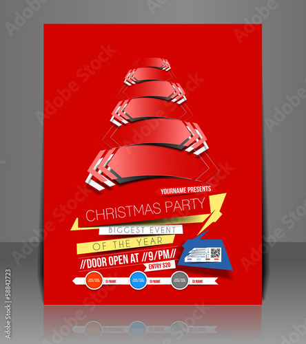 Vector: Vector Christmas Flyer Magazine Cover & Poster Template Vector Christmas Flyer Magazine Cover & Poster Template