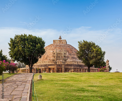 Photo: Great Stupa. Sanchi, Madhya Pradesh, India Great Stupa. Sanchi, Madhya Pradesh, India