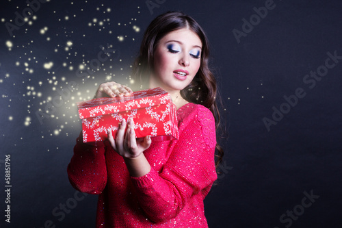 Photo: girl with magic box girl with magic box