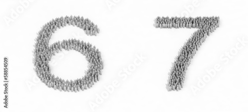 Illustration: Human crowd alphabet Human crowd alphabet