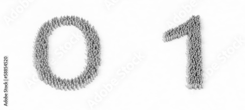 Illustration: Human crowd alphabet Human crowd alphabet