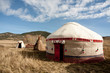 Kazakh yurt in the autumn steppe Kazakh yurt in the autumn steppe