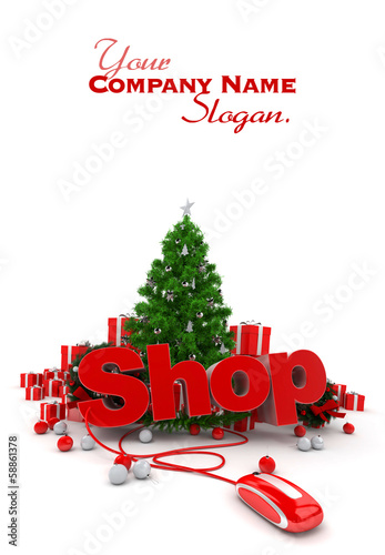 Illustration: Christmas shop Christmas shop