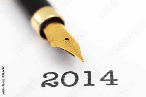Photo: Fountain pen on 2014 year Fountain pen on 2014 year