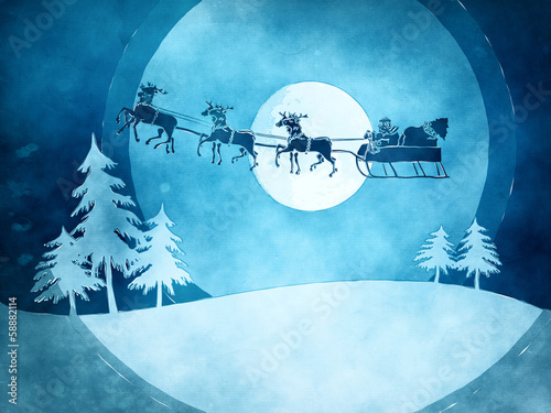 Illustration: blue christmas blue christmas
