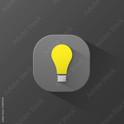 Illustration: LIGHT BULB ICON (button symbol 3D ideas innovation) LIGHT BULB ICON (button symbol 3D ideas innovation)