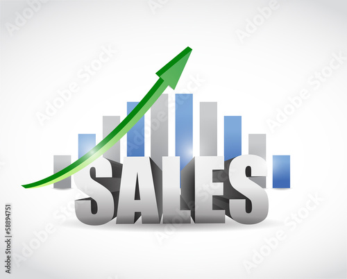 Illustration: sales up sign graph illustration design sales up sign graph illustration design