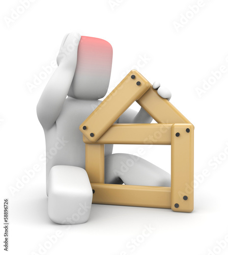 Illustration: Handyman with headaches Handyman with headaches