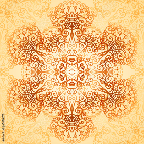 Vector: Ornate vintage circle pattern in mehndi style Ornate vintage circle pattern in mehndi style
