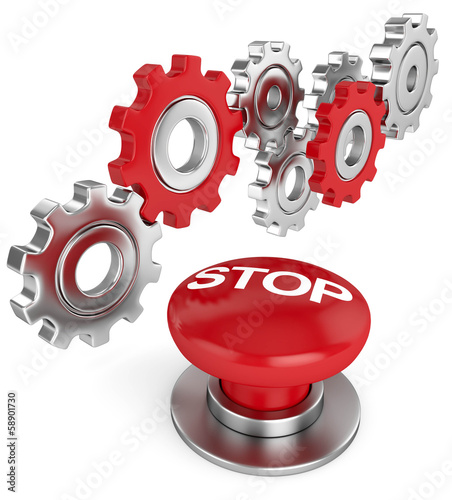 Illustration: Fertigung stoppen Fertigung stoppen