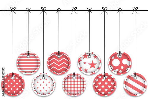 Vector: Hanging labels Hanging labels