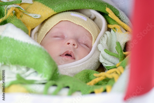 Photo: newborn in winter newborn in winter