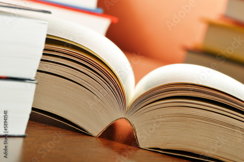 Photo: Composition with books on the table Composition with books on the table