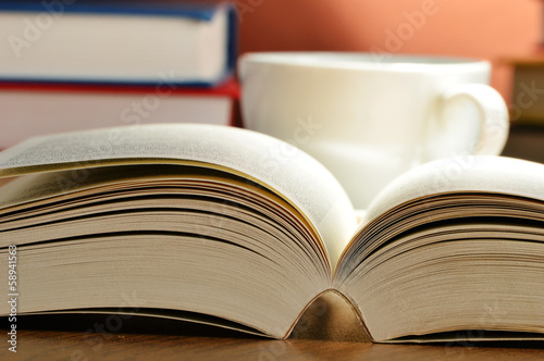 Photo: Composition with books on the table Composition with books on the table