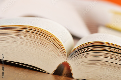 Photo: Composition with books on the table Composition with books on the table