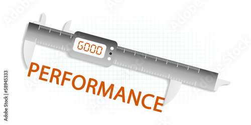 Vector: Good performance precision measuring tool concept Good performance precision measuring tool concept