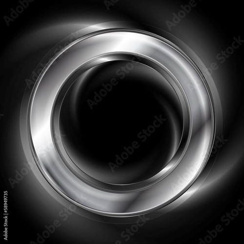 Vector: Elegant vector metallic circle logo Elegant vector metallic circle logo