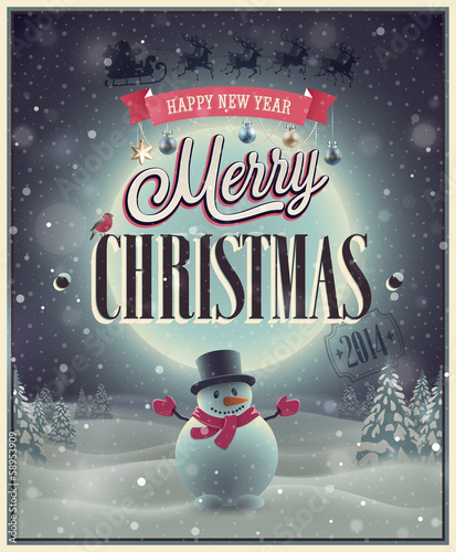 Vector: Christmas Poster. Vector illustration. Christmas Poster. Vector illustration.