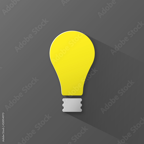 Illustration: LIGHT BULB ICON (button symbol 3D ideas innovation) LIGHT BULB ICON (button symbol 3D ideas innovation)