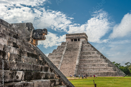 Photo: El Castillo or Temple of Kukulkan pyramid, Chichen Itza, Yucatan El Castillo or Temple of Kukulkan pyramid, Chichen Itza, Yucatan