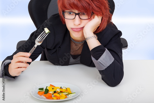 Photo: Women do not like their vegetable salad Women do not like their vegetable salad