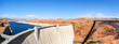 Panoramic view of the Glen Dam and bridge in Page Panoramic view of the Glen Dam and bridge in Page