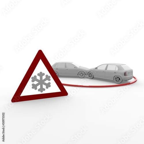Illustration: auto, winter, unfall, autounfall, auto, winter, unfall, autounfall,
