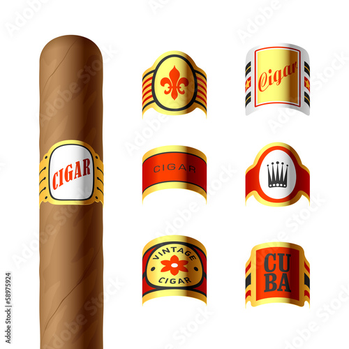 Vector: Cigar labels Cigar labels