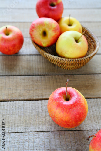 Photo: Fresh red and yellow apples Fresh red and yellow apples