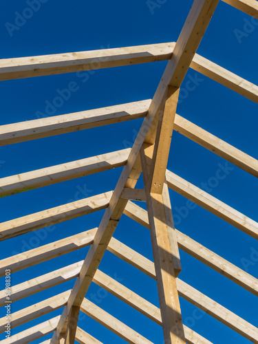 Photo: Dachstuhl eines neuen Daches Dachstuhl eines neuen Daches