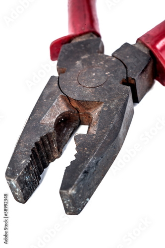 Photo: pliers aged tool Rust isolated pliers aged tool Rust isolated
