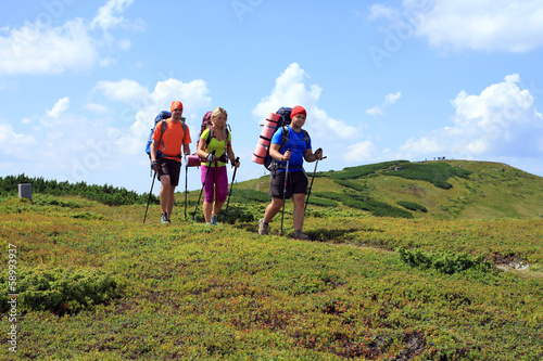Photo: Summer hiking in the mountains. Summer hiking in the mountains.