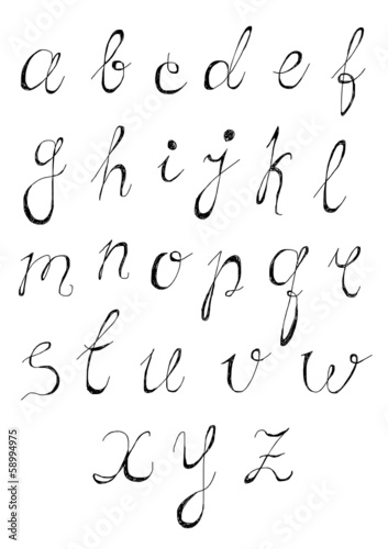 Vector: Hand drawn alphabet Hand drawn alphabet
