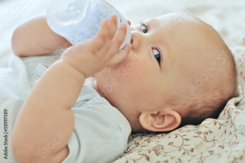 Photo: baby drinking water baby drinking water