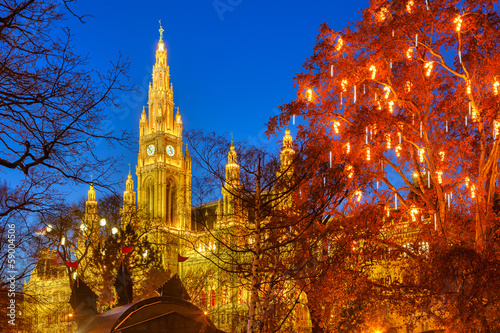Photo: Vienna town hall and park Vienna town hall and park