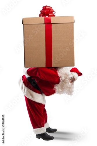 Photo: Santa Claus witha a big gift Santa Claus witha a big gift