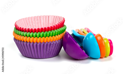 Photo: cupcake liners and measuring spoons cupcake liners and measuring spoons