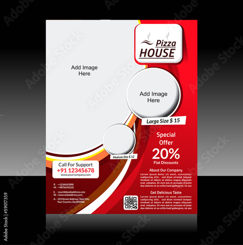 Vector: Pizza Store Flyer Pizza Store Flyer