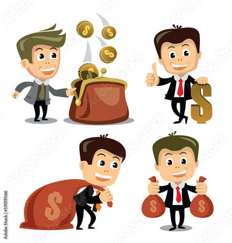 Vector: vector businessman in various poses vector businessman in various poses