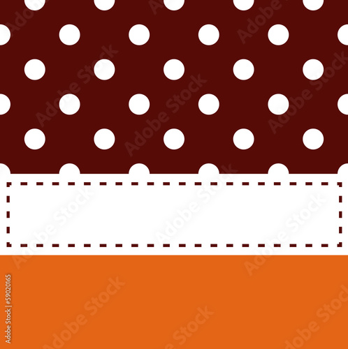 Vector: Thanksgiving retro frame with polka dots Thanksgiving retro frame with polka dots