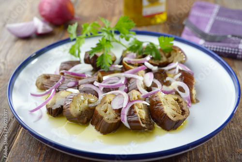 Photo: Marinated aubergines Marinated aubergines